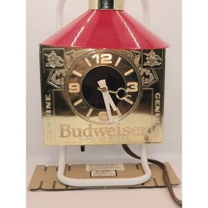 Anheuser Busch Budweiser Vintage Table Lamp Clock Collectible New Without Box